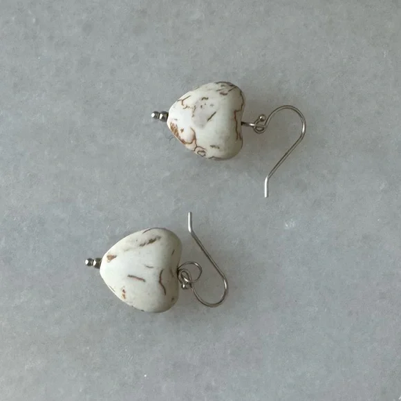NWOT Sundance Quiet Warmth Earrings, White Howlite, Sterling Silver
